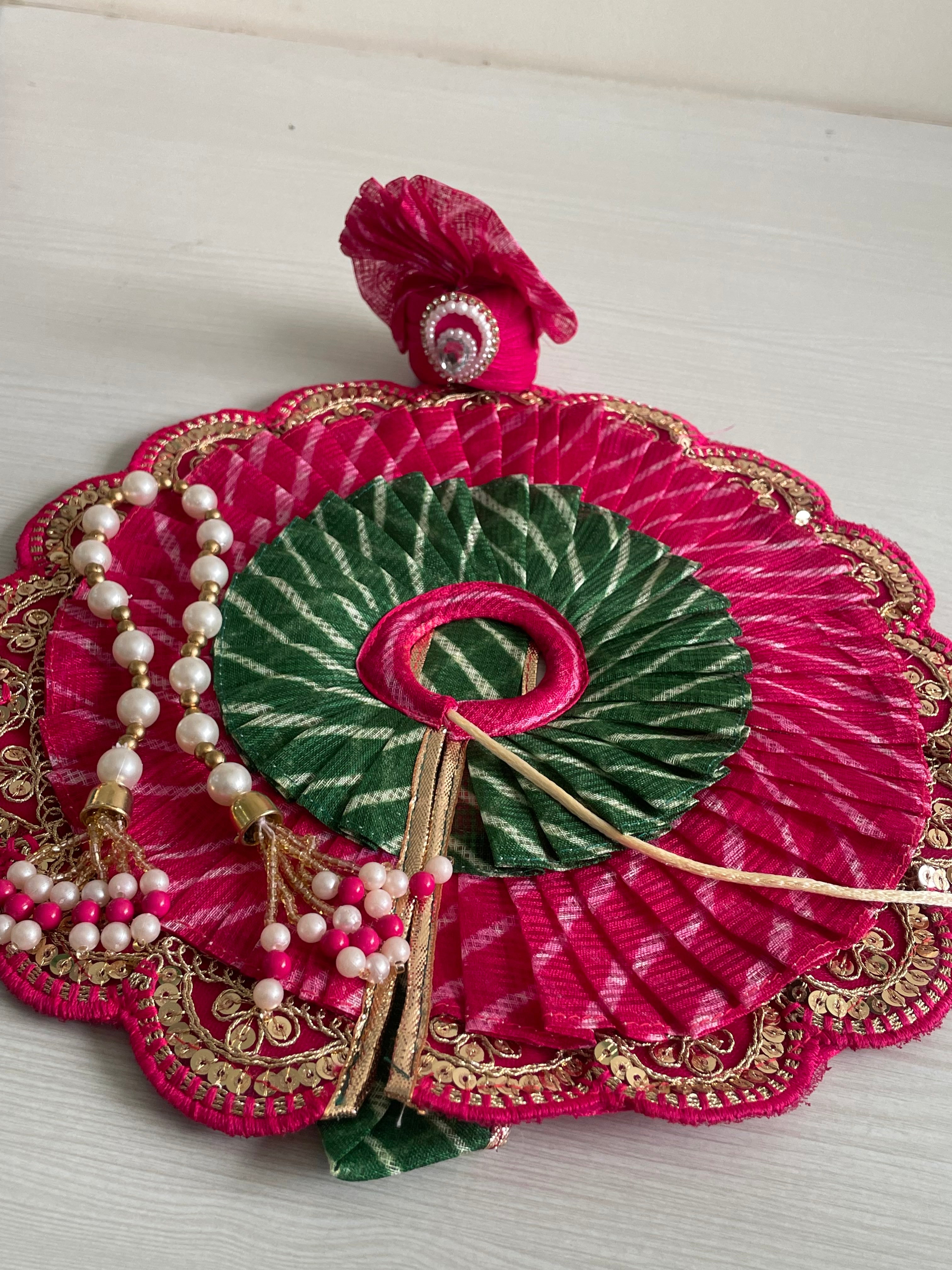 Laddu Gopal Poshak – Designer Handmade Dress with Pearl & Zari Work