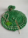 Premium Green Designer Laddu Gopal Poshak | Handmade Kanha Ji Dress with Traditional Mukut | Krishna Shringar Vastra