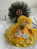 Sky Blue Peacock Laddu Gopal Shringar Set