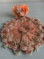 Vrindavan Bloom Premium Laddu Gopal Dress with Floral Mukut & Pearl Mala