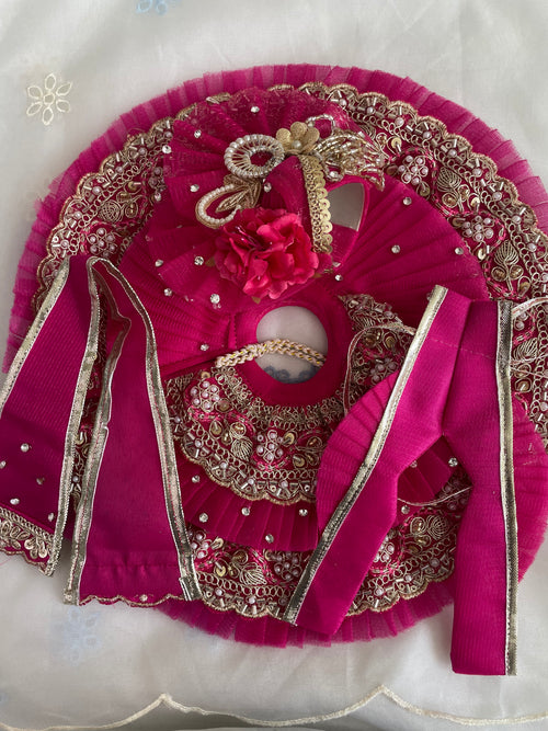 Royal Fuchsia Laddu Gopal Shringar Set