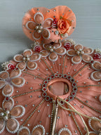 Vrindavan Bloom Premium Laddu Gopal Dress with Floral Mukut & Pearl Mala