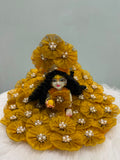 Golden Floral Laddu Gopal Poshak