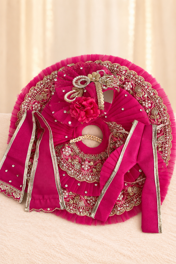 Royal Fuchsia Laddu Gopal Shringar Set