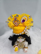 Yellow Embroidered Krishna Ji Poshak | Laddu Gopal Dress